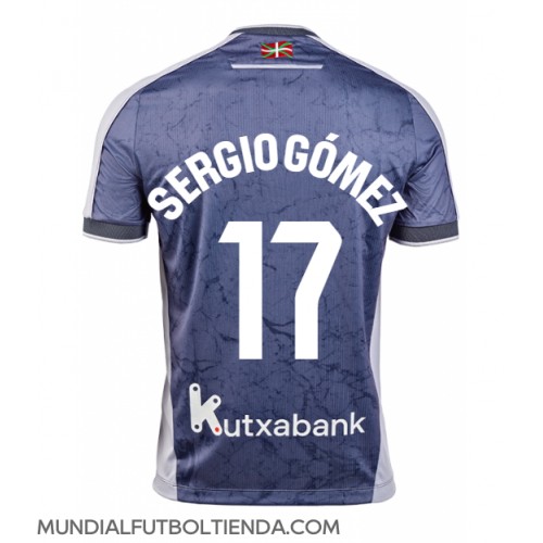 Camiseta Real Sociedad Sergio Gomez #17 Segunda Equipación Replica 2025-26 mangas cortas Camiseta Real Sociedad Sergio Gomez #17 Segunda Equipación Replica 2025-26 mangas cortas